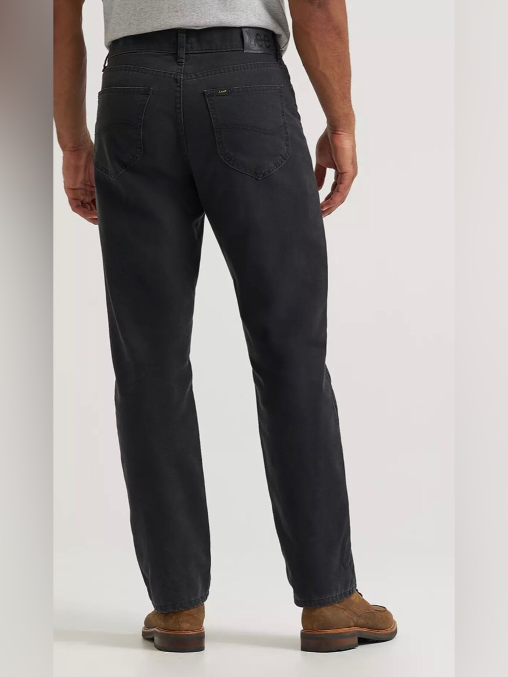 Lee Men's Flannel Lined Straight Leg Jeans - Black Wash 34X32 - Picture 3 of 8
